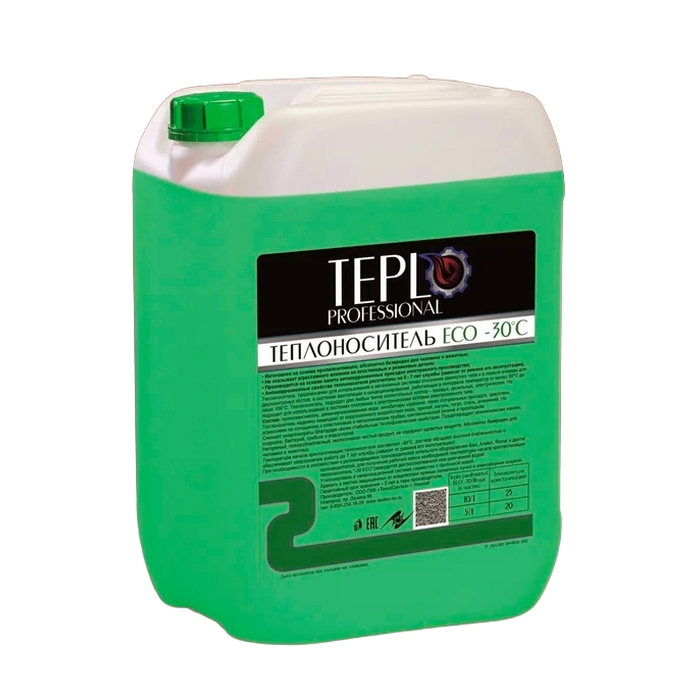 Теплоноситель на основе пропиленгликоля  TEPLO Professiona ECO -30, 10 кг (1/60)