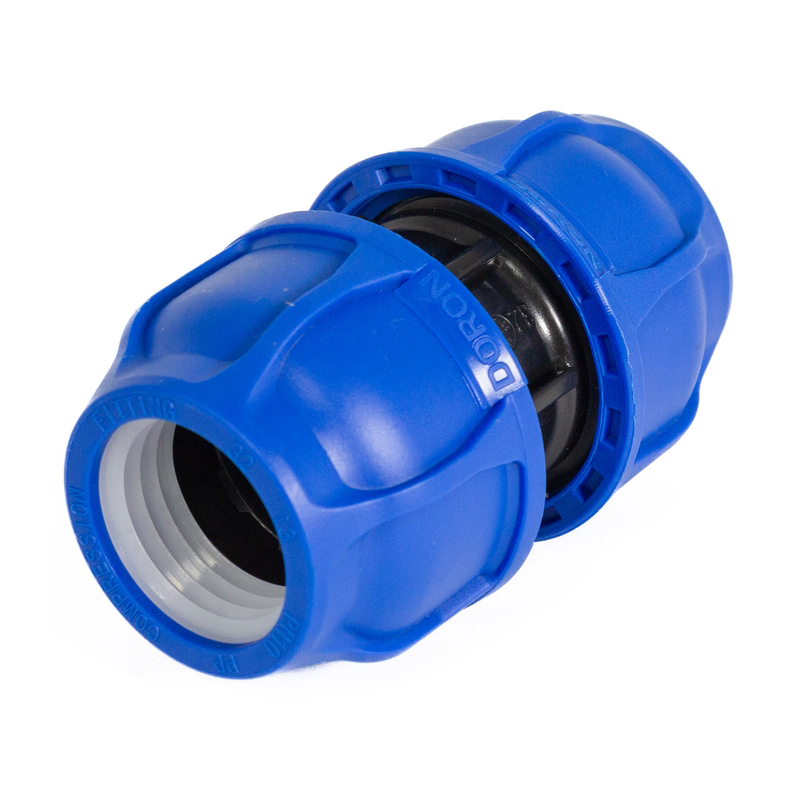 Муфта соединительная компрессионная 32 мм ПНД DORON (7/161)