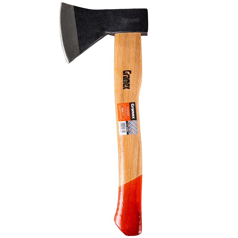 Топор  600гр. с деревянной ручкой, кованый, GRAMEX (6/24)