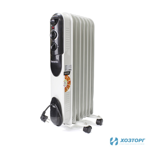 Масляный радиатор DAMENTO RO- 7, 1500 Вт, регулируемый термостат, 3 реж. мощности (1/42)