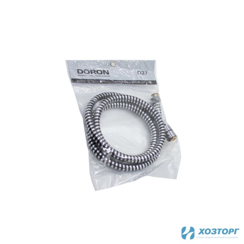 Шланг д/душа DORON D27, 150 см, в силиконовой оплетке, (имп/имп),  пакет (1/100)