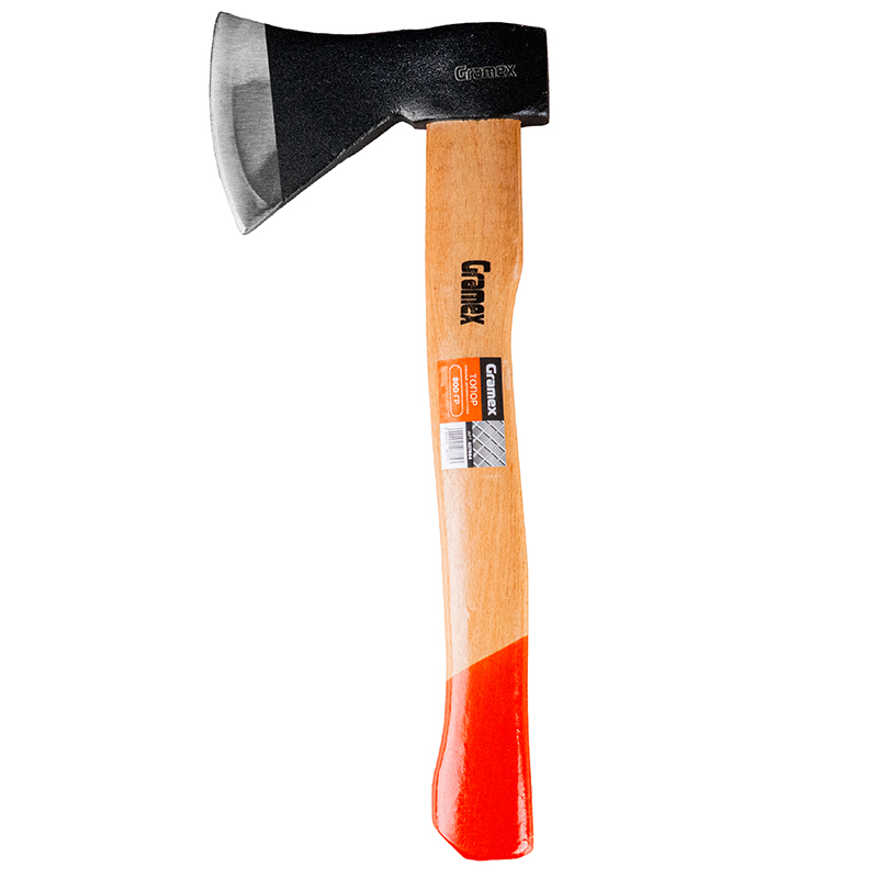 Топор  800гр. с деревянной ручкой, кованый, GRAMEX (6/24)