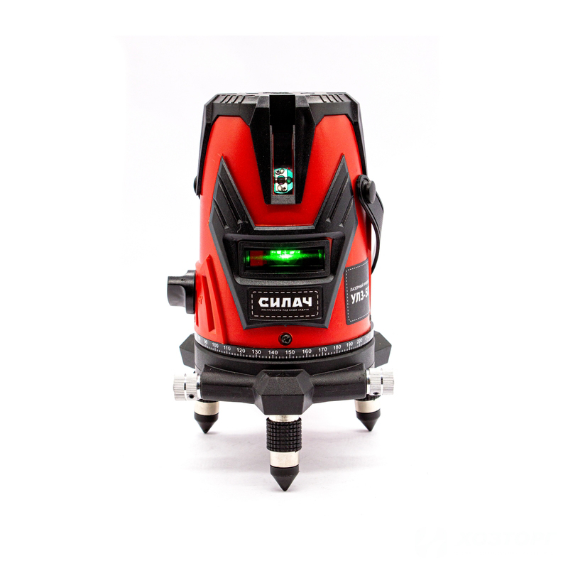 Уровень лазерный  5 линий зеленые, кейс, самовыр. 3-5 сек. СИЛАЧ УЛЗ-5П (1/10)