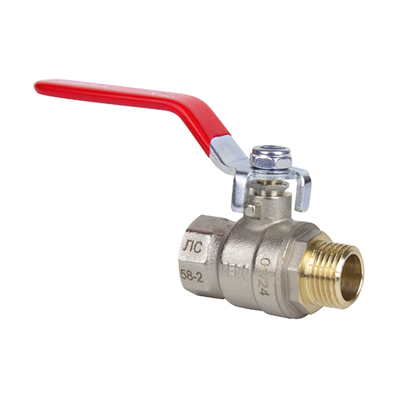 Кран шаровой полный проход TEBO 1 1/4" В-Н ручка гайка-штуцер T-КШ.202.114.КР.CN (4/18)