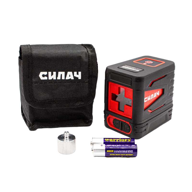 Уровень лазерный (нивелир) 2 линии красные, сумка, самовыр. 3-5 сек. СИЛАЧ ЛНК-2 (1/60)