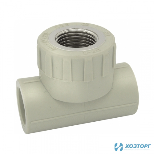 Тройник комбинированный вн. рез.40*1 1/4 Damento серый  (4/20)