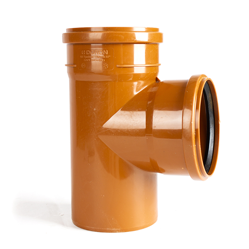Тройник канализационный наружный 110х110х90° DORON (1/25)