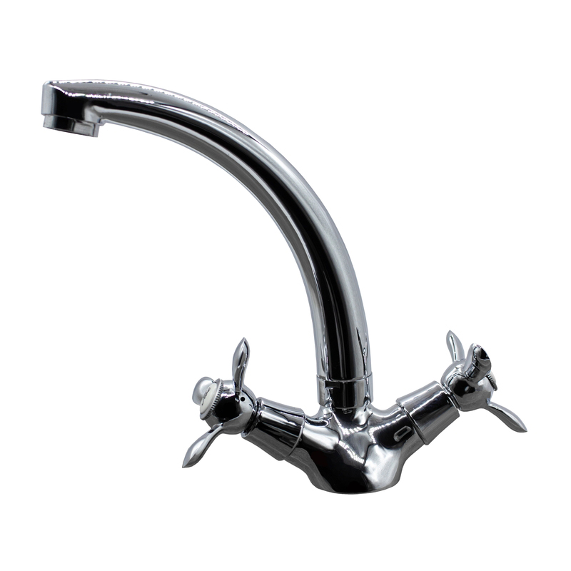 Смеситель  д/кухни DORON DС 1917-N, 1/2 керамика, хром, излив толстый литой, п/г (1/10)