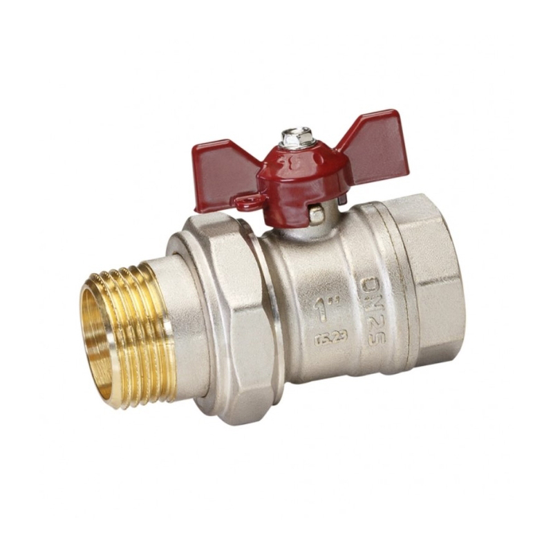 Кран шаровой Temper 3/4 В-Н бабочка с американкой (1/16)