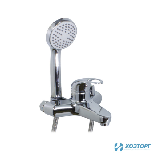 Смеситель  д/ванны DORON DВ 2238-10L, шаровый, хром, излив короткий, лейка 1 режим (1/10)