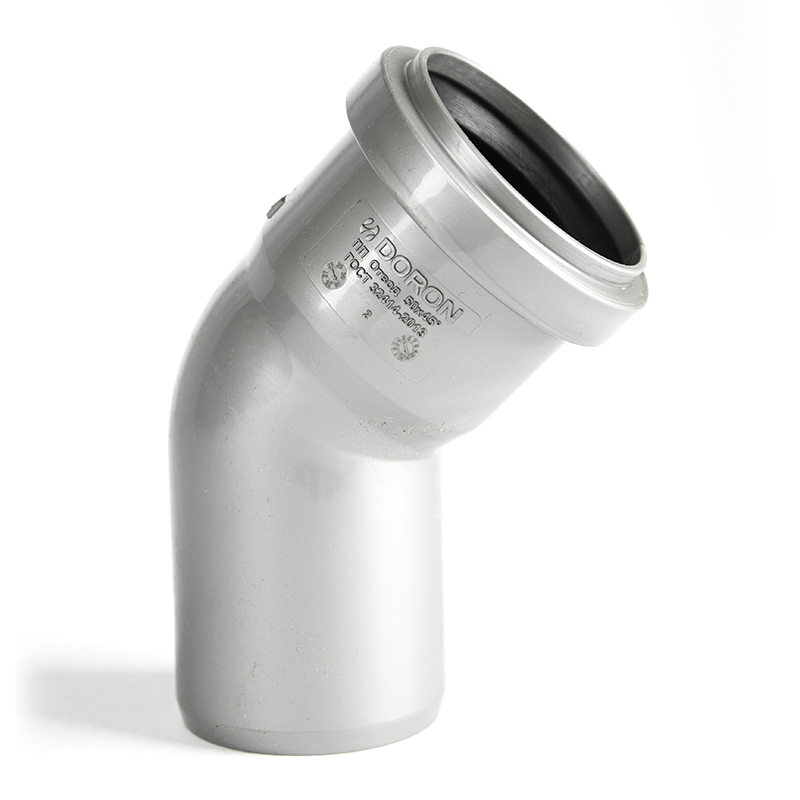 Отвод канализационный  50х45° DORON (1/350)