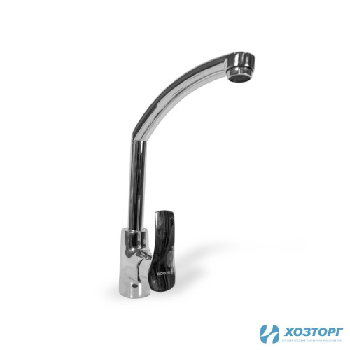 Смеситель  д/кухни DORON DС 21351-N, шаровый, хром, излив высокий, п/г (1/10)