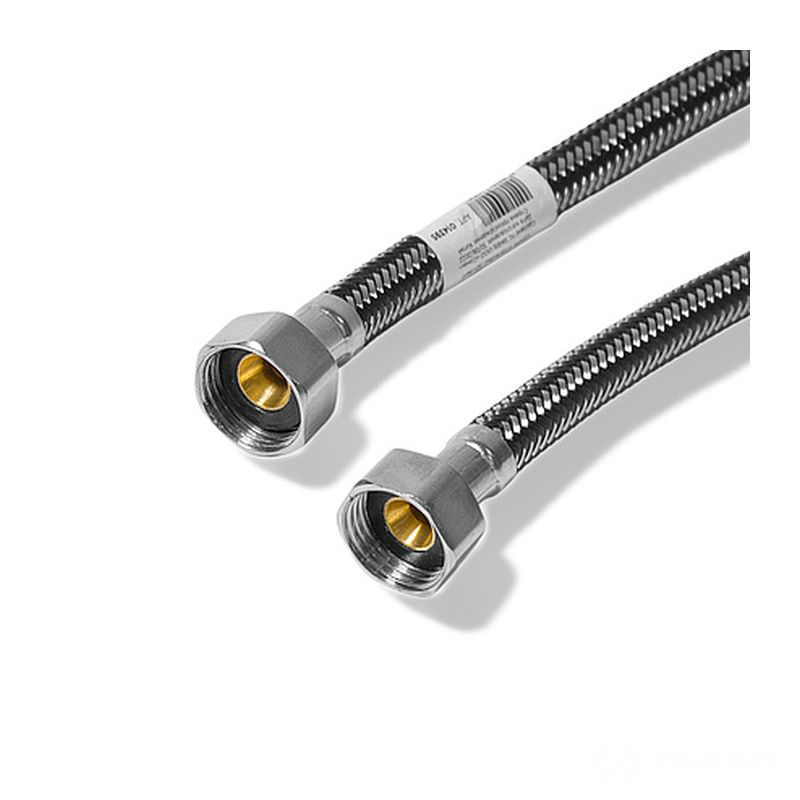 Подводка д/воды  DORON с оплетением из нержавейки и фибро-нейлона 1/2 г/г  120 см (5/80)