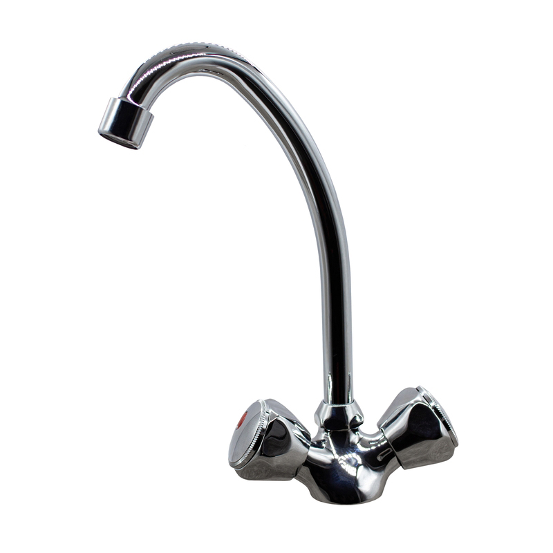 Смеситель  д/кухни DORON DС 1718-N, 1/2 керамика, хром, излив стандартный, п/г (1/10)