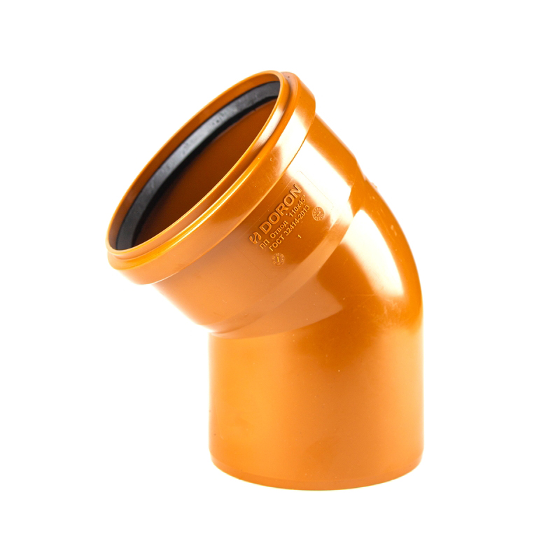 Отвод канализационный наружный 110х45° DORON (1/50)