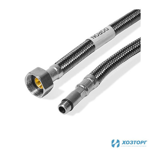Подводка д/смесит  DORON с оплетением из нержавейки и фибро-нейлона 1/2 М10 120 см длинная (5/80)