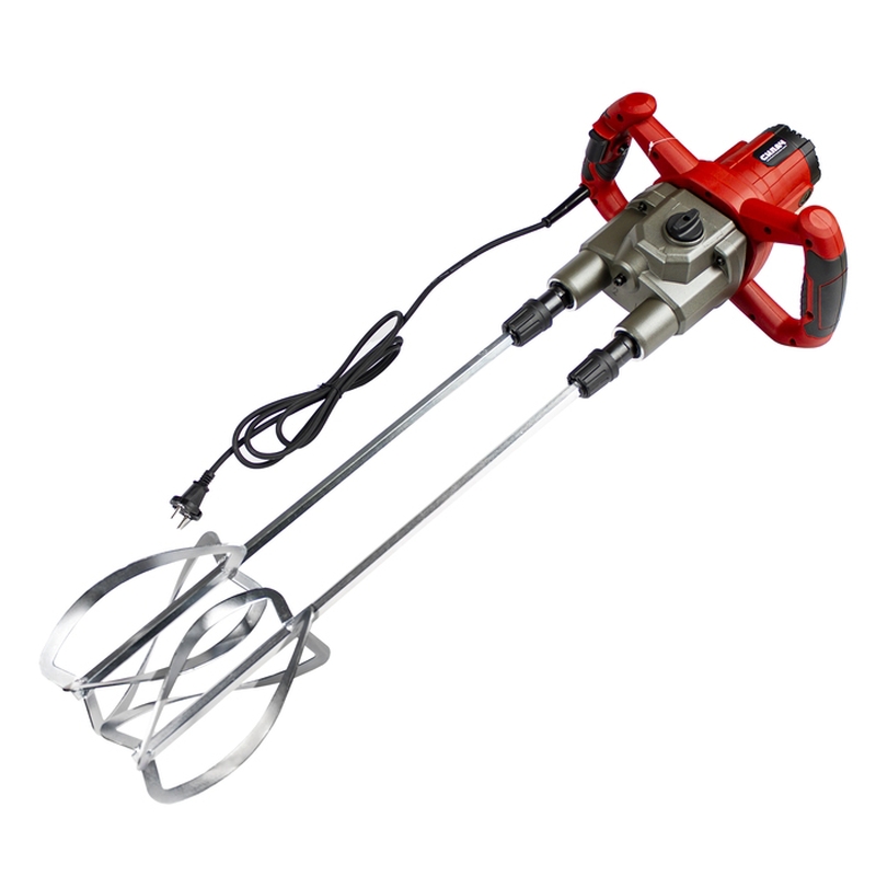 Строительный  миксер  СИЛАЧ ДЭМ-1800 (1800Вт, 2 скор, 0-500/0-600об/мин, насадки в комплекте) (1/2)