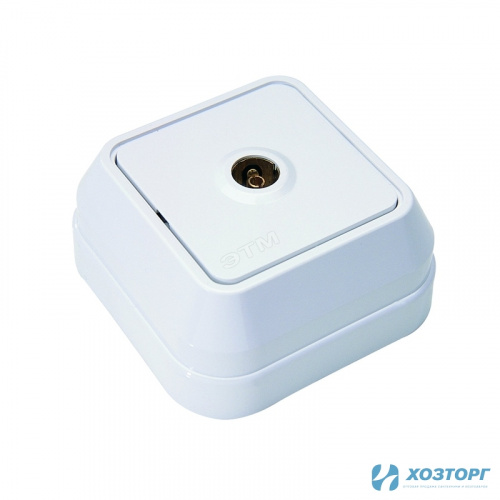  Розетка телевиз. ОП Makel белая  45107