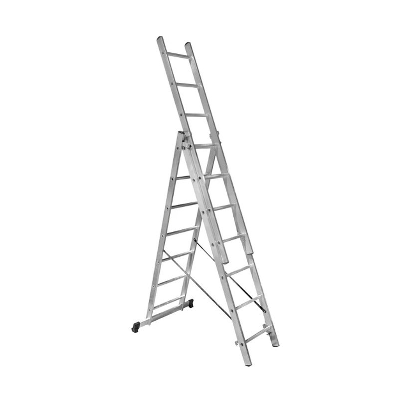 Лестница алюминиевая трёхсекционная 7 ступеней,  СИЛАЧ 3*7, 2,02/3,19/4,31 м (1/1)