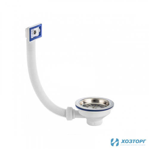 Выпуск 1 1/2", чашка Ø112мм нержавейка, болт 85мм, перелив "Элит" 30980683 (1/50)