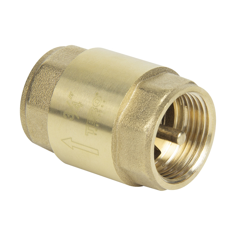 Обратный клапан латунь  1" с металическим штоком TEBO T-Ко.701.1.CN (12/96)