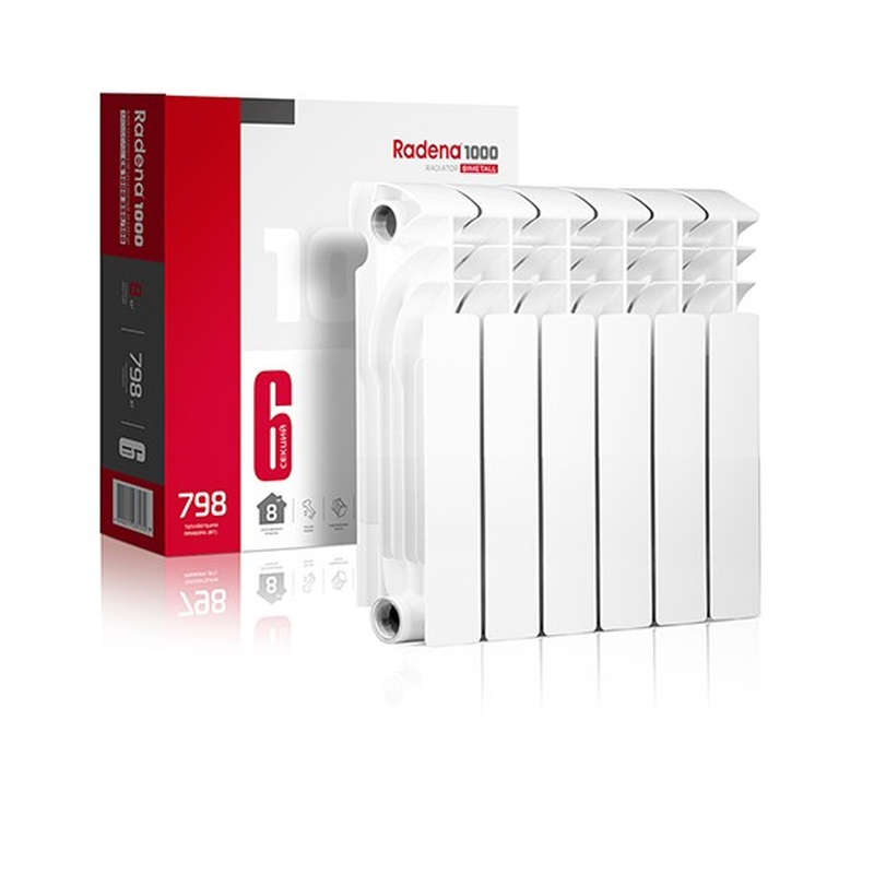 Радиатор биметаллический  CN-RA Radena CS 1000  350/100   8 секций 009010803 (1/1)