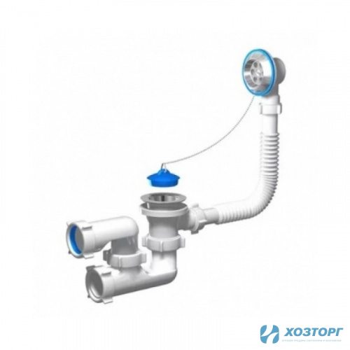 Сифон для ванны 1 1/2" с выпуском, ревизия АНИ E250 (1/35)