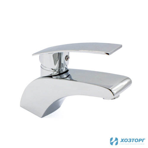 Смеситель  д/умывальника DAMENTO ULTRA LA03.02, шаровый, хром, излив короткий, п/шп (1/10)