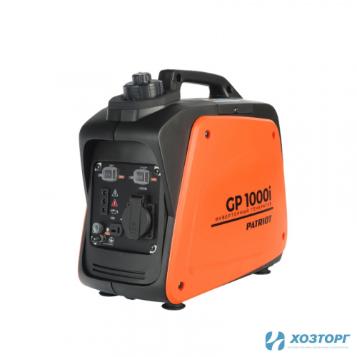  Генератор инверторный бензиновый Patriot GP 1000i, 0,7кВт,бак2,1л,12,25кг,руч.старт,4Т/АИ-92/500г/кВт*ч