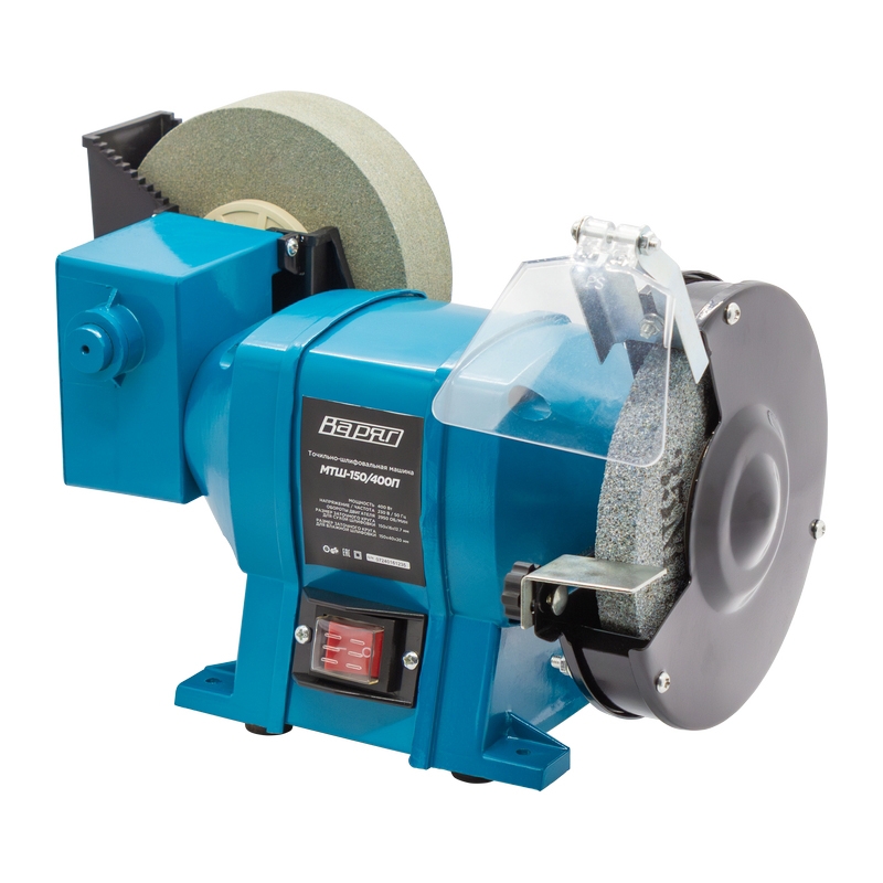 Точильно-шлифовальная машина ВАРЯГ МТШ-150/400П (400Вт,2950об/мин,150х16х12,7мм, 150х40х20мм) (1/40)