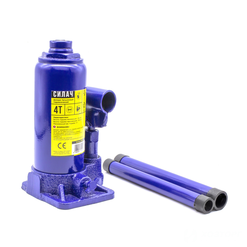    Домкрат бутылочный гидравлический  4т, высота подъема 180-350 мм СИЛАЧ (1/5)
