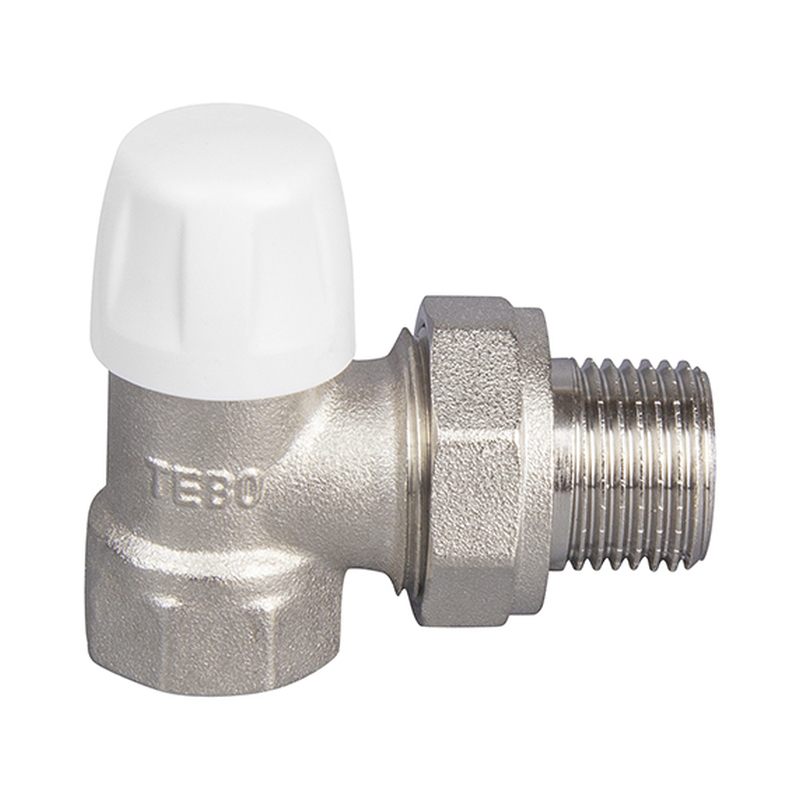  Клапан нижний радиаторный настроечный угловой с конусным затвором 1/2 TEBO T-ТА.Кл.352.12.CN (18/144)