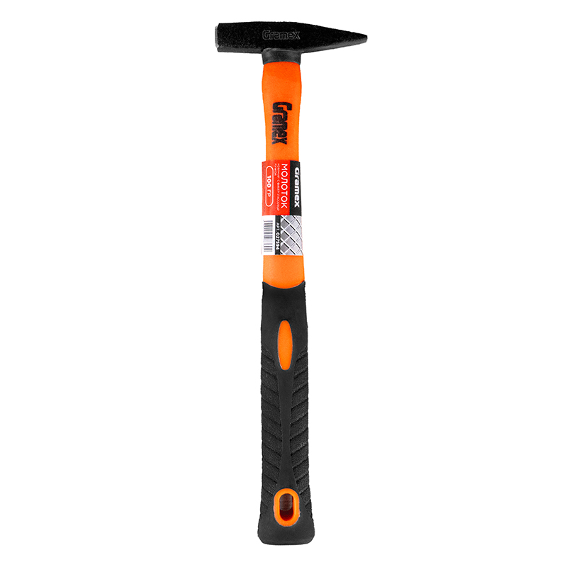 Молоток  100гр. с фиберглассовой ручкой кованый GRAMEX (12/120)