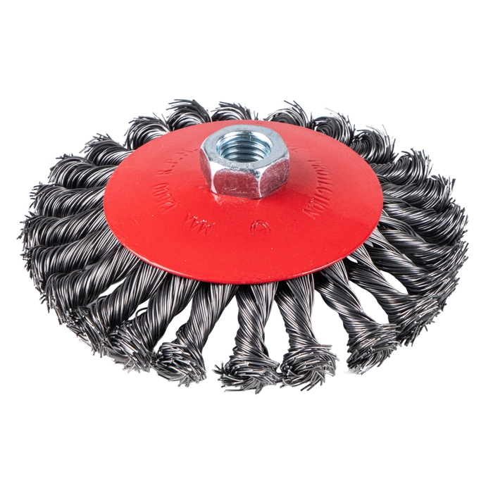 Щетка металлическая для УШМ СИЛАЧ 125мм/М14, тарелка, крученая (1/60)