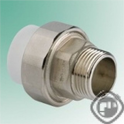 Муфта комбинированная разъёмная нар.рез. 75*2 1/2" ТВ белая 015020913 (1/5)