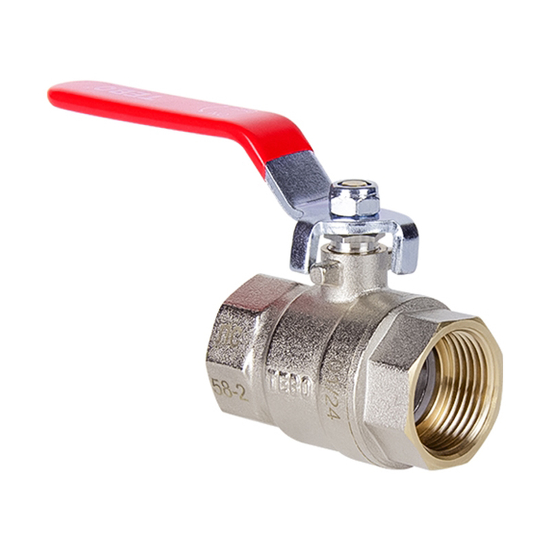 Кран шаровой полный проход TEBO 1" В-В ручка гайка-гайка T-КШ.101.1.КР.CN (6/32)