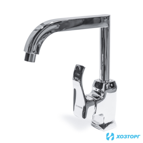 Смеситель  д/кухни DORON DС 21347-N, шаровый, хром, излив высокий, п/г (1/10)