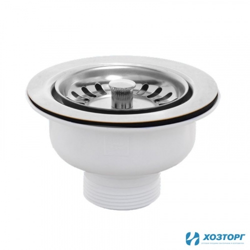 Выпуск 1 1/2", чашка Ø112мм нержавейка, втулка М12 45мм "Элит" 30980645 (1/90)