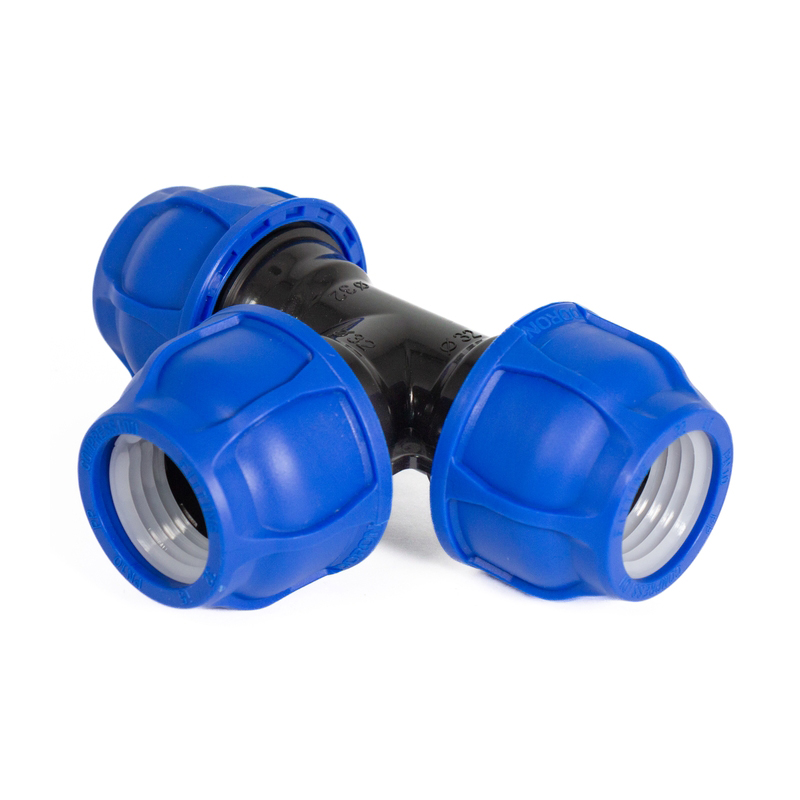 Тройник соединительный компрессионный 32х32х32 ПНД DORON (3/81)