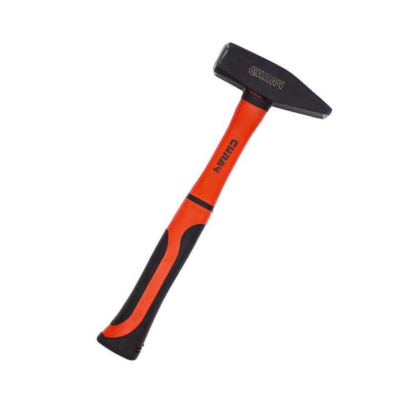 Молоток 1000гр. с фиберглассовой ручкой кованый СИЛАЧ (6/24)