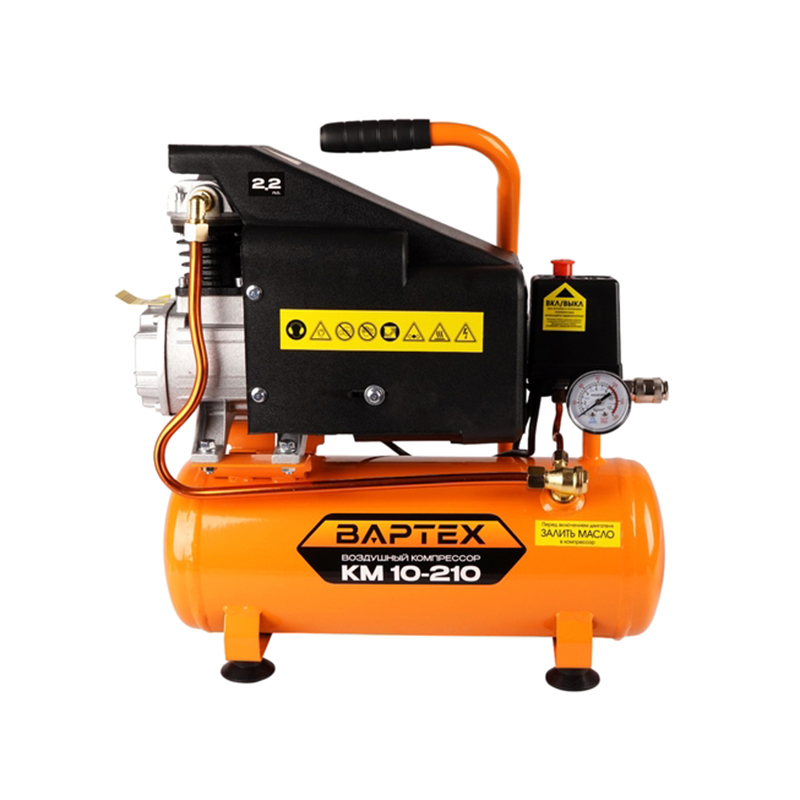 Воздушный компрессор ВАРТЕХ КМ 10-210 (210л/мин,объем 10л, 1,6кВт, 8бар, 2850об/мин) (1/1)