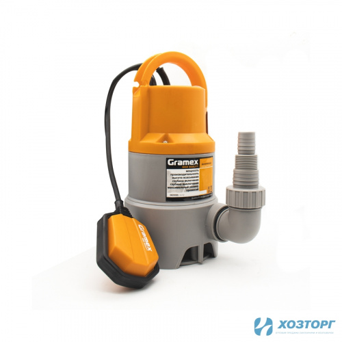  Насос д/грязной воды Gramex  P410I (410Вт,макс.произ 125 л/мин, макс высота подъема 7 м, макс размер частиц35мм) (4/80)