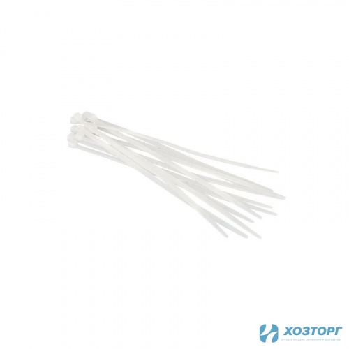 Хомут нейлоновый для стяжки 3.6*250±10мм, белый, 100шт/уп (1/180)