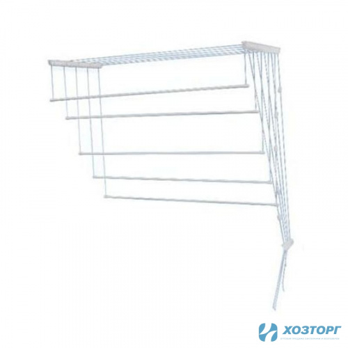 Сушилка д/белья потолочно-настенная Лиана 2м, белая, металл/пластик 452-041 (1/6)