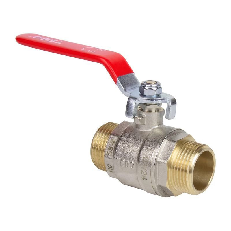 Кран шаровой полный проход TEBO 1/2" Н-Н ручка штуцер-штуцер T-КШ.303.12.КР.CN (8/8)