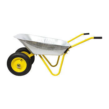  Тачка садовая СИЛАЧ - ТС65/2, 2 колесная, 65 литров, 90кг, 3,25-8/25, желтая рама, желтое колесо (1/1)